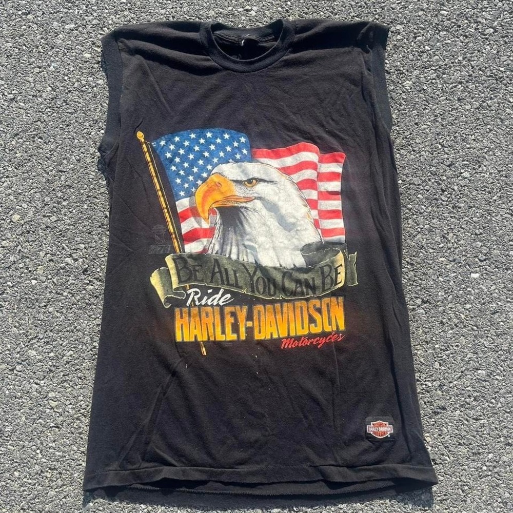 1990s 3D EMBLEM Harley Davidson Be all you can be Graphic Tank Top shirt size XL